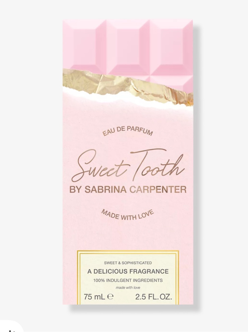 Pink Chocolate Bar Shaped Cosmetic Case